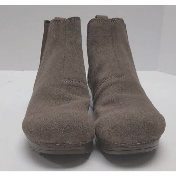Sanita Taupe Suede Ankle Booties - Picture 5 of 12